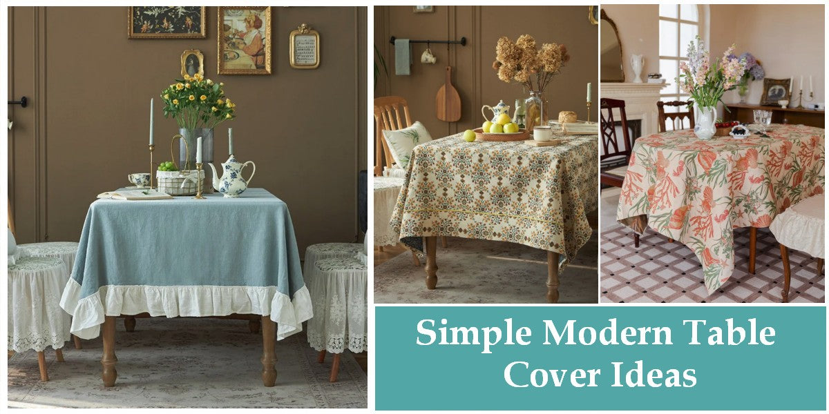 Table Covers for Coffee Tables, Rectangle Tablecloths for Dining Table, Flower Pattern Tablecloths, Large Square Tablecloth for Round Table, Farmhouse Table Cloth, Simple Modern Tablecloth for Home Decoration