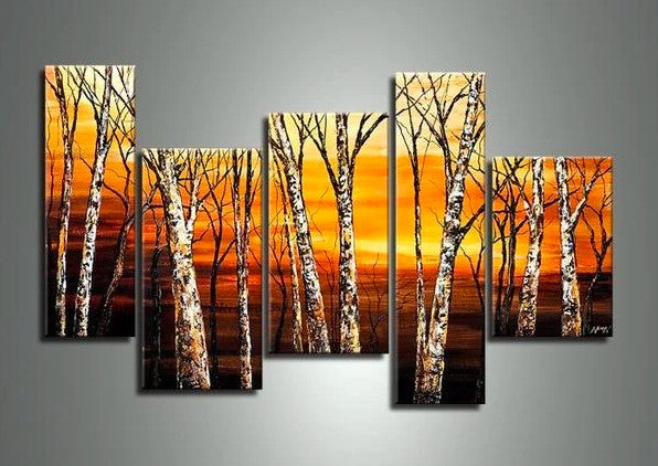 Tree Paintings, Acrylic Paintings for Living Room, Landscape Paintings for Living Room, Canvas Wall Art Paintings