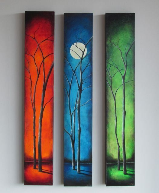 Landscape Paintings for Living Room, Tree Paintings, Acrylic Paintings for Living Room, Living Room Canvas Art, 3 Piece Paintings