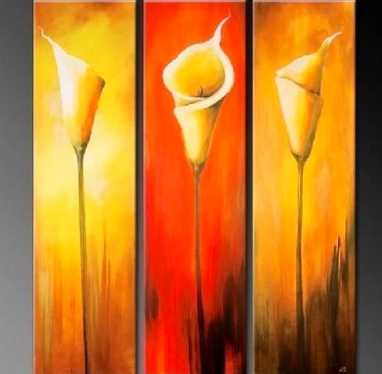 Acrylic Flower Painting, Simple Paintings, Calla Lily Flower Painting, Beautiful Flower Painting, Easy Flower Painting for Beginners