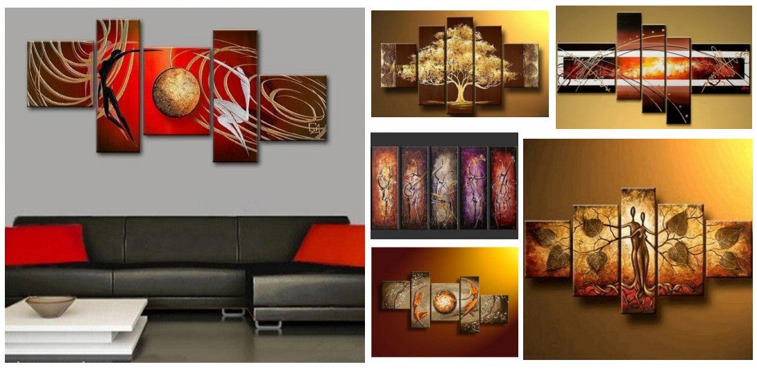 Modern Paintings, Large Paintings for Living Room, 5 Piece Canvas Painting, Modern Paintings for Living Room, Hand Painted Wall Art, Huge Painting on Canvas, Bedroom Wall Art Paintings, Abstract Acrylic Paintings, Buy Art Online