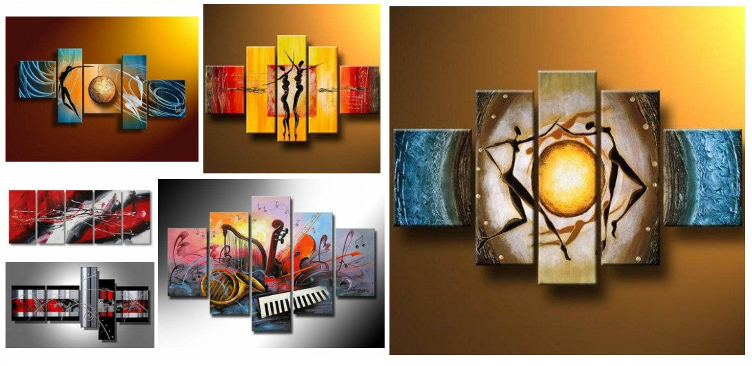 Large Paintings for Living Room, 5 Piece Canvas Painting, Modern Paintings for Living Room, Hand Painted Wall Art, Huge Painting on Canvas, Bedroom Wall Art Paintings, Abstract Acrylic Paintings, Modern Paintings, Buy Art Online