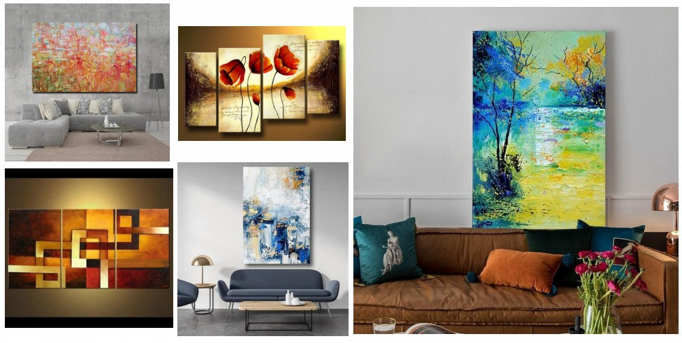 Acrylic Paintings for Living Room, Landscape Canvas Paintings