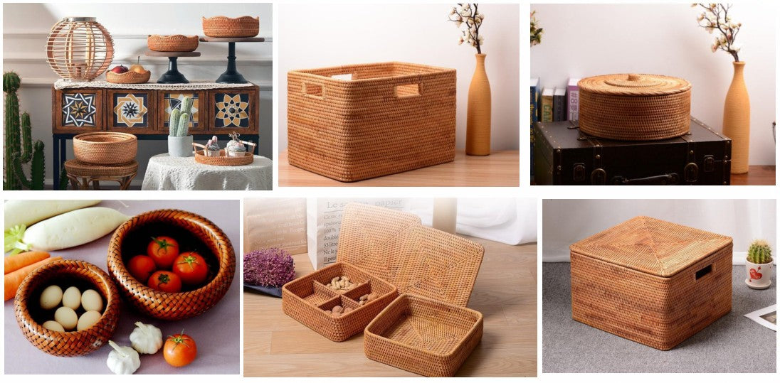 Storage Baskets for Kitchen, Storage Baskets for Pantry, Round Storage  Baskets, Storage Baskets for Food –