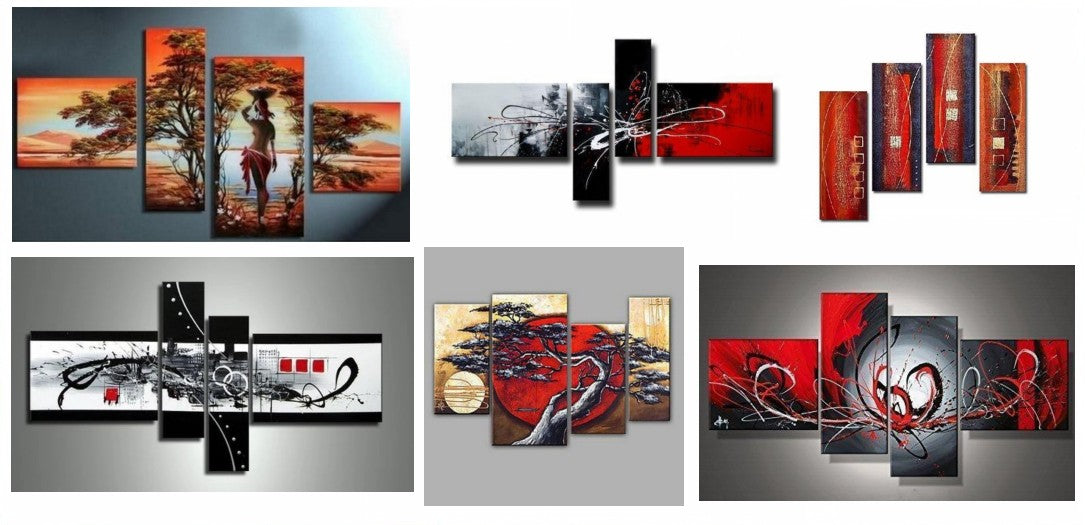 Hand Painted Wall Art, 4 Piece Canvas Painting, Modern Paintings for Bedroom, Modern Wall Art Ideas, Large Paintings for Living Room, Modern Paintings, Acrylic Painting on Canvas, Hand Painted Canvas Art
