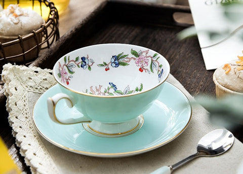 Elegant Ceramic Coffee Cups, Beautiful British Tea Cups, Unique Aftern