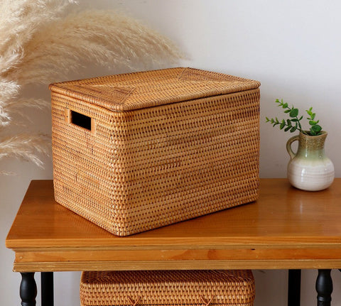 Oversized Storage Baskets for Bedroom, Rectangular Woven Storage Baske –  Paintingforhome