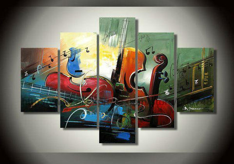 Musical orchestra, Extra large painting Spiral Notebook by Jafeth Moiane -  Fine Art America