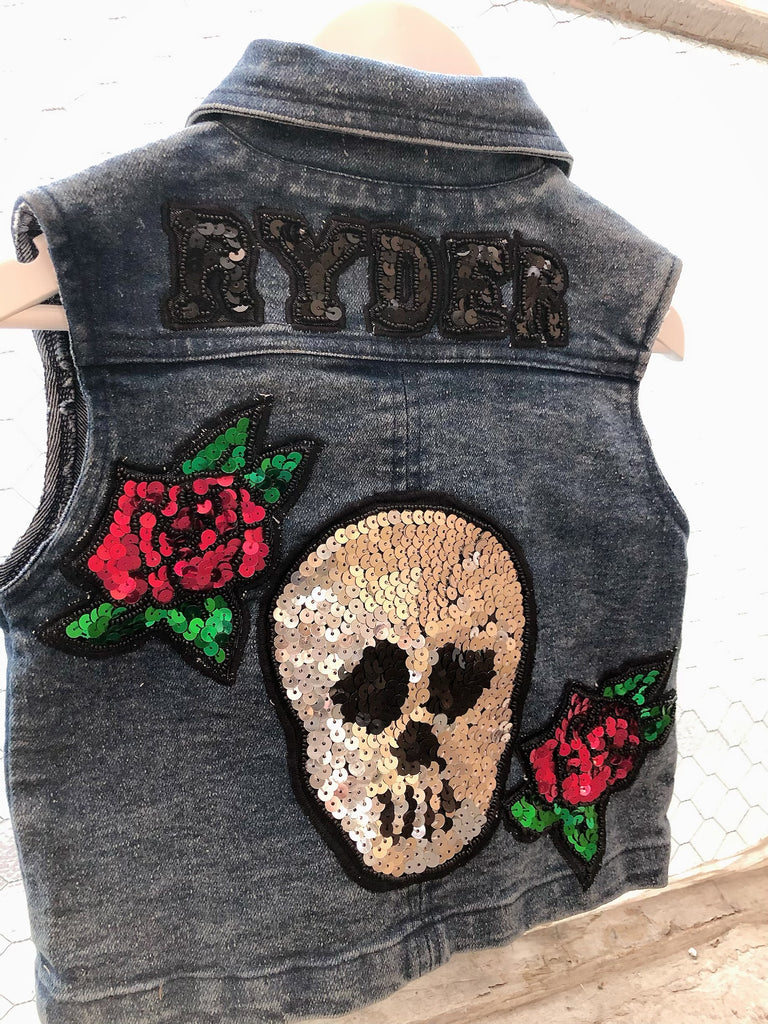 Harley Davidson Grim Reapers Custom Denim Vest  Wornography