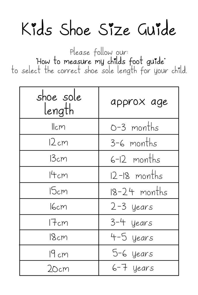 kids shoe size 17cm