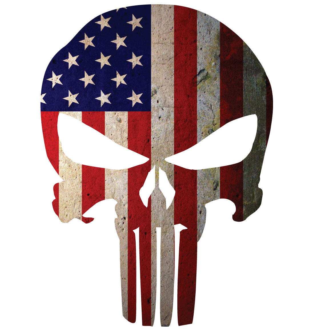 American Flag Punisher Skull Window Decal Police Fire EMS Viny Graphics ...