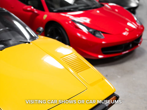 Visiting car shows or car museums with dad