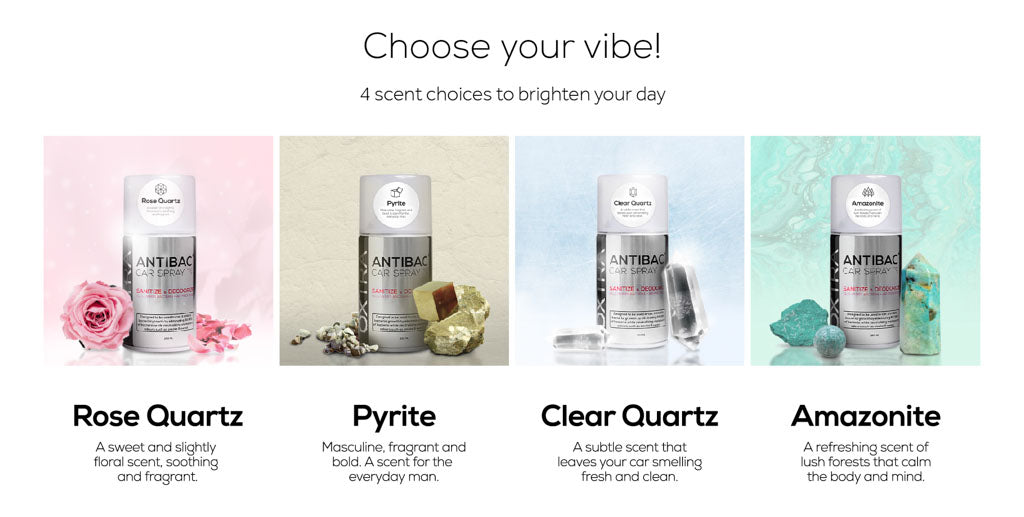 Choose your vibe. 4 scent choices to brighten your day.