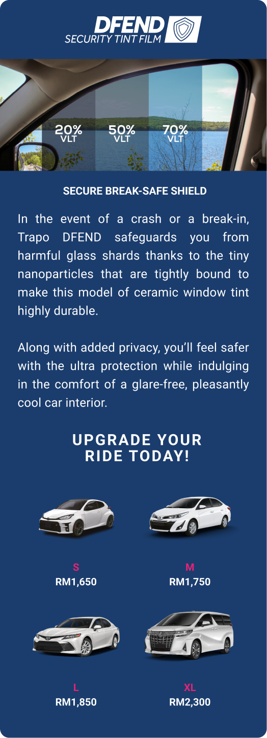 Ultimate Heat Rejection Made up of tiny nanometallic particles, this window tint offers maximum security while adding a touch of class and elegance. With ultra heat-rejection capabilities and impressive shatter-resistant features, this luxury model of window tint secures your privacy at all times while allowing you to indulge in the comforts of a thermo-regulated atmosphere.