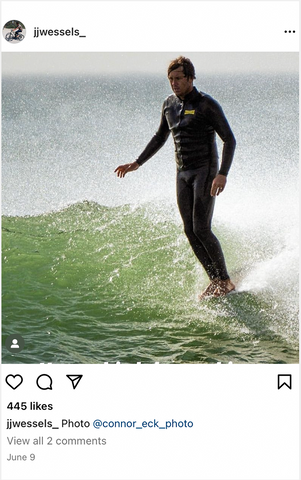 Instagram screenshot man surfing