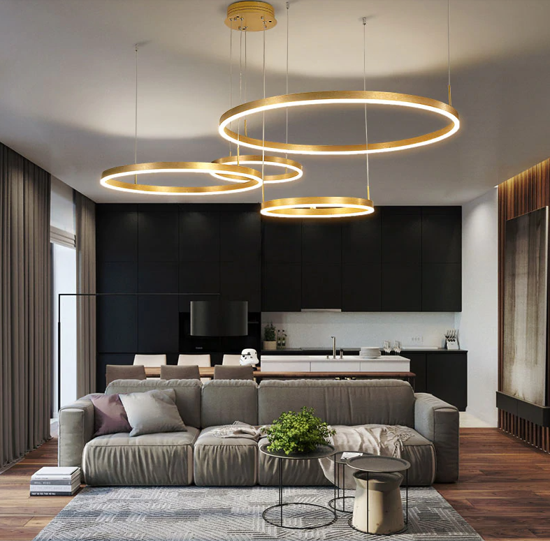 modern circular led chandelier