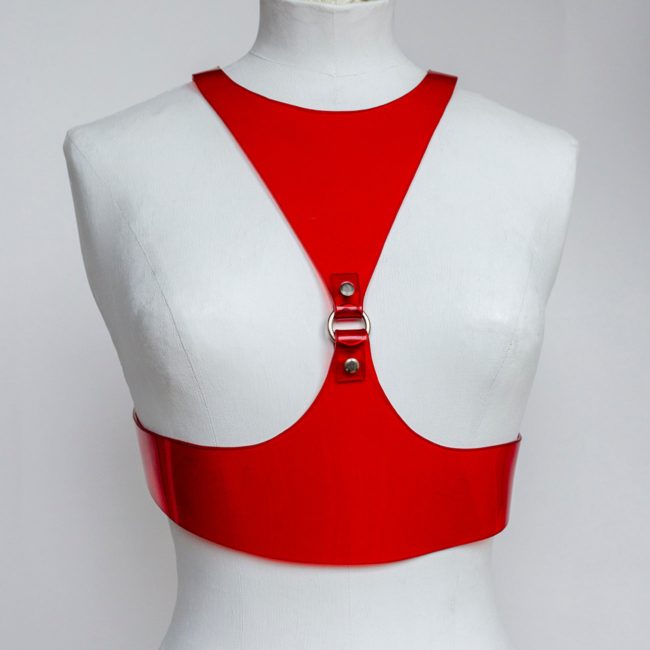 CRASH GEAR PEWTER LEATHER BRA