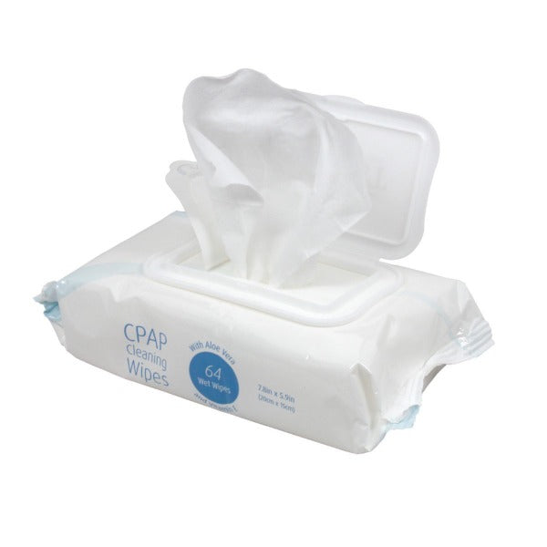 Disposable CPAP Cleaning Wipes Flowpack (64 wipes per flowpack)