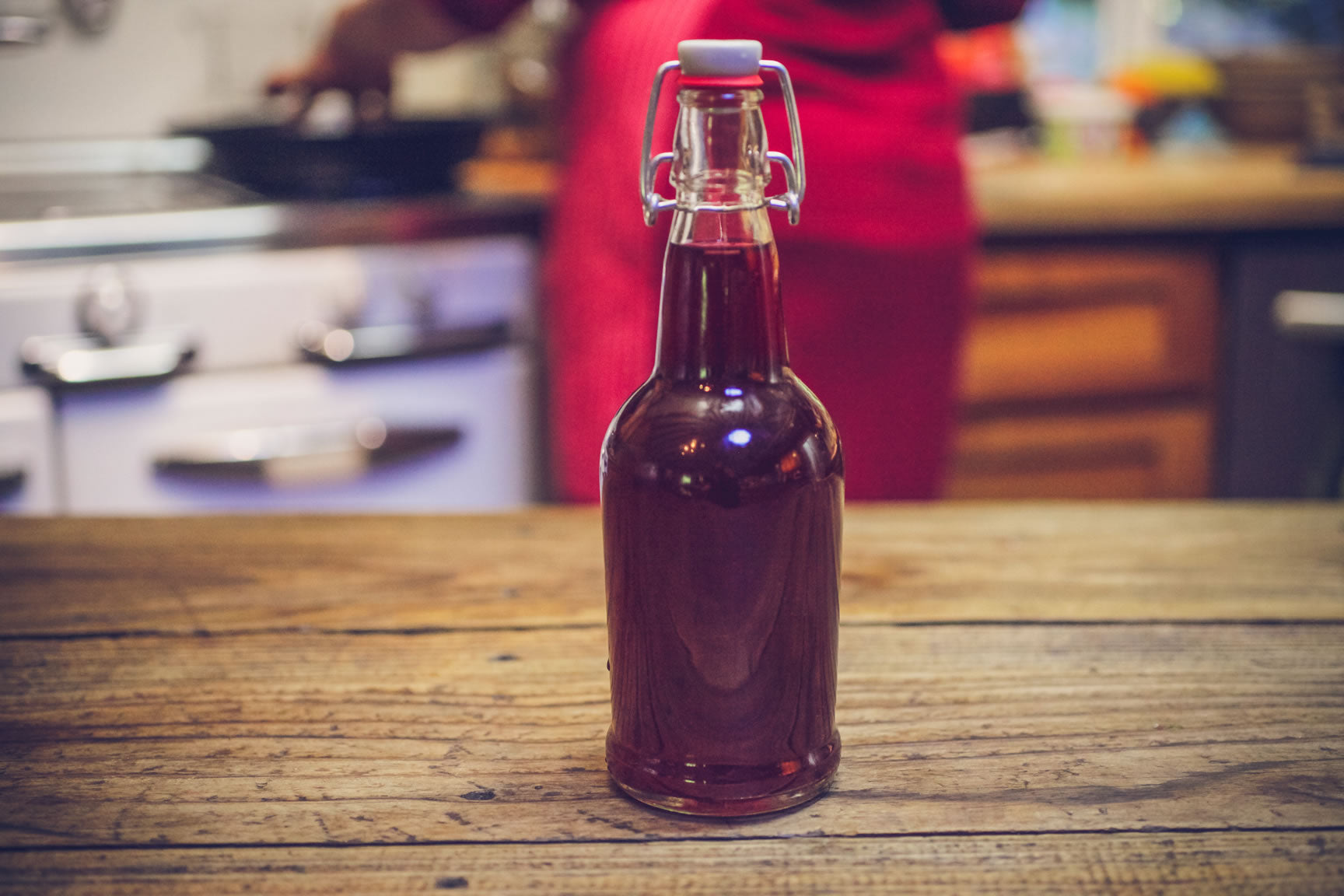 beet kvass in bottle