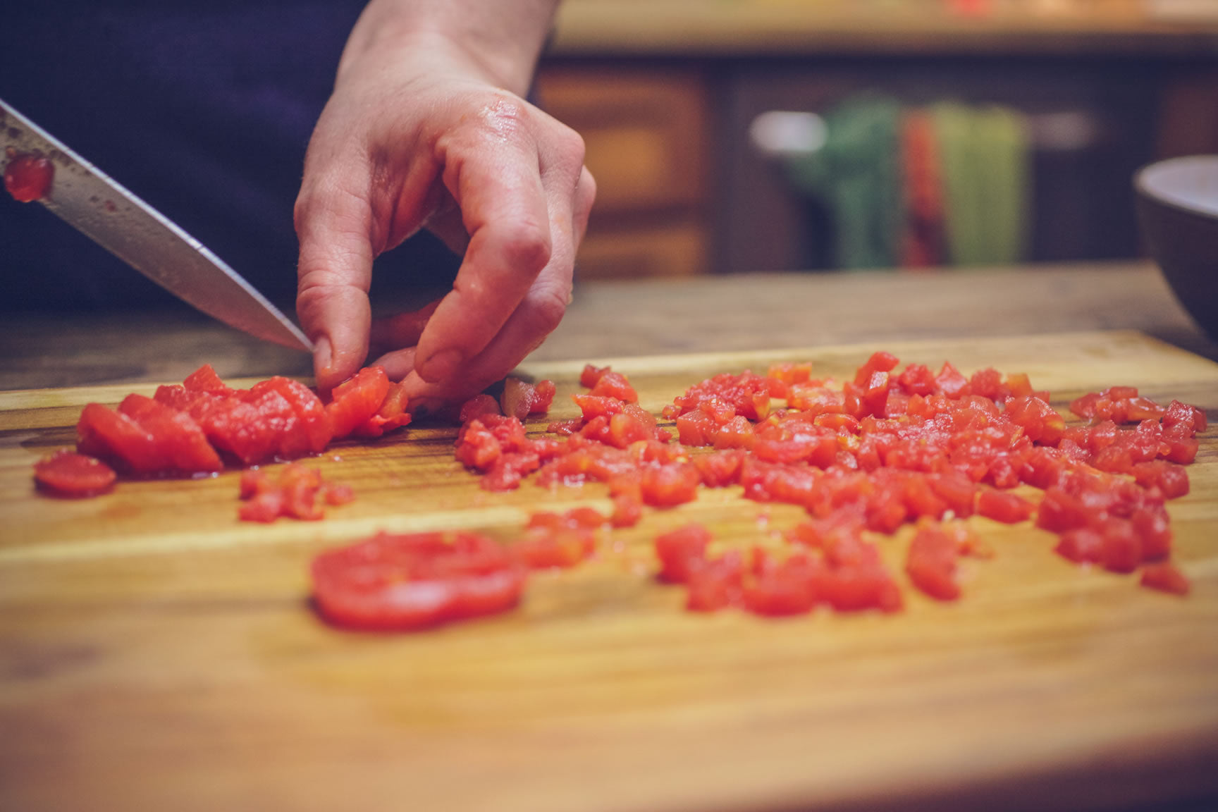 dice tomatoes