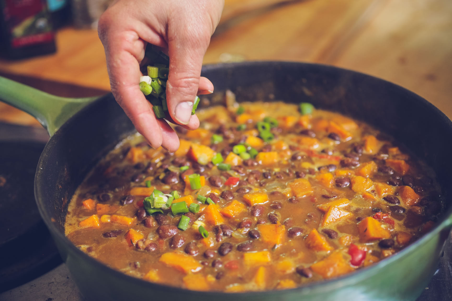 pumpkin black bean stew