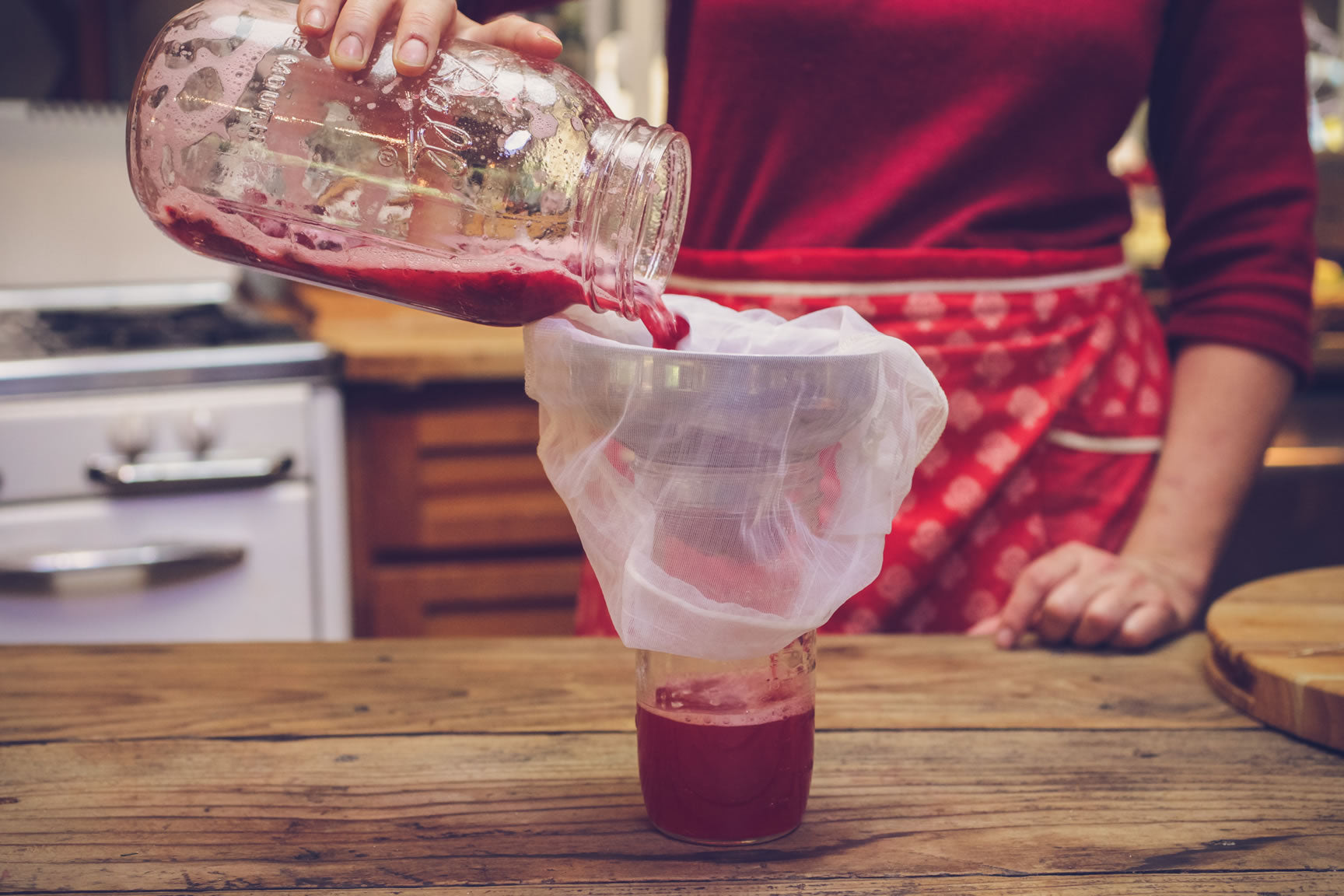 strain cranberry juice