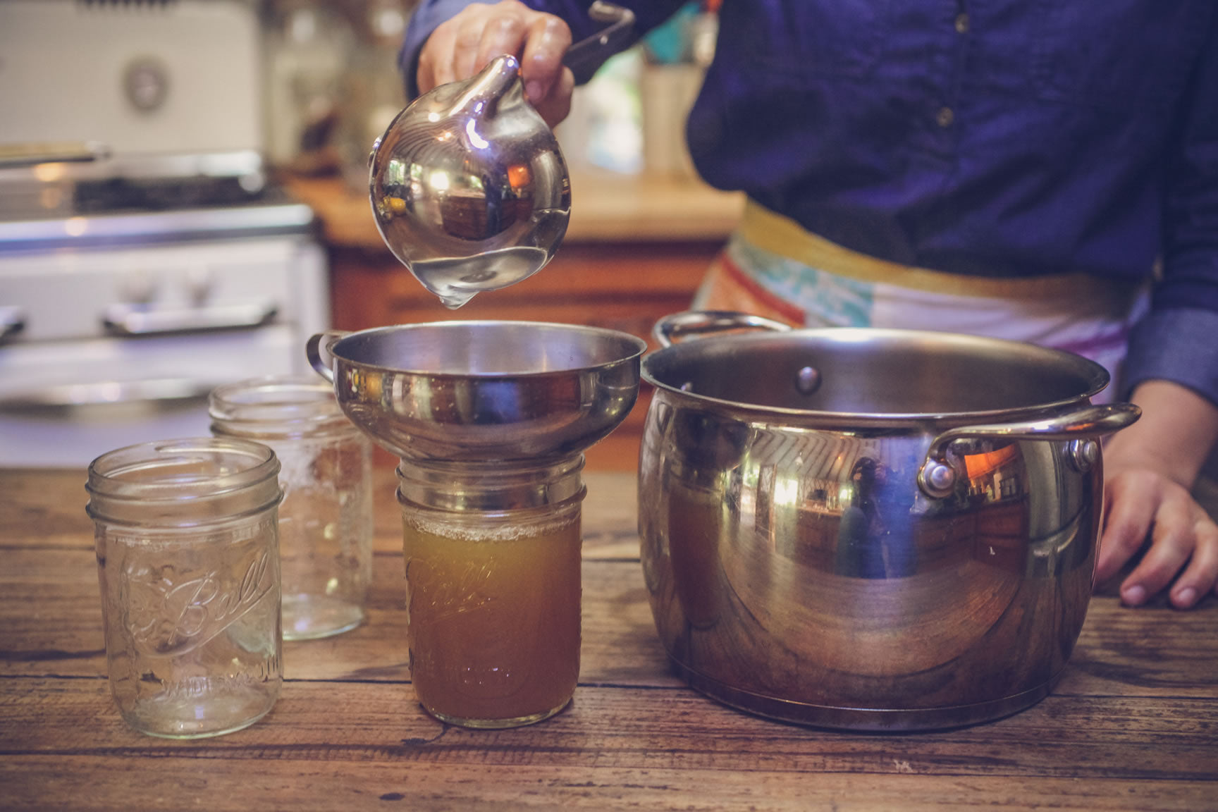 pour into jars