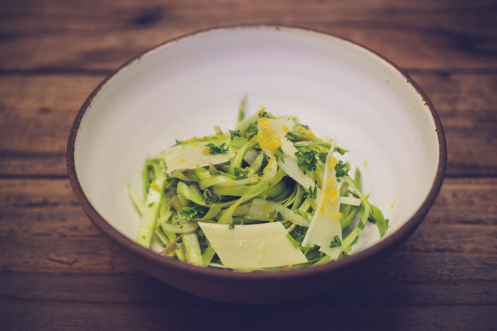 shaved asparagus salad