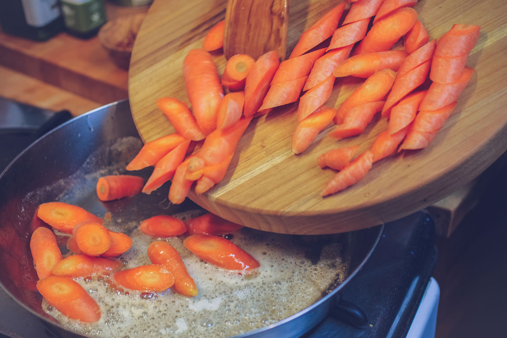 cooking carrots
