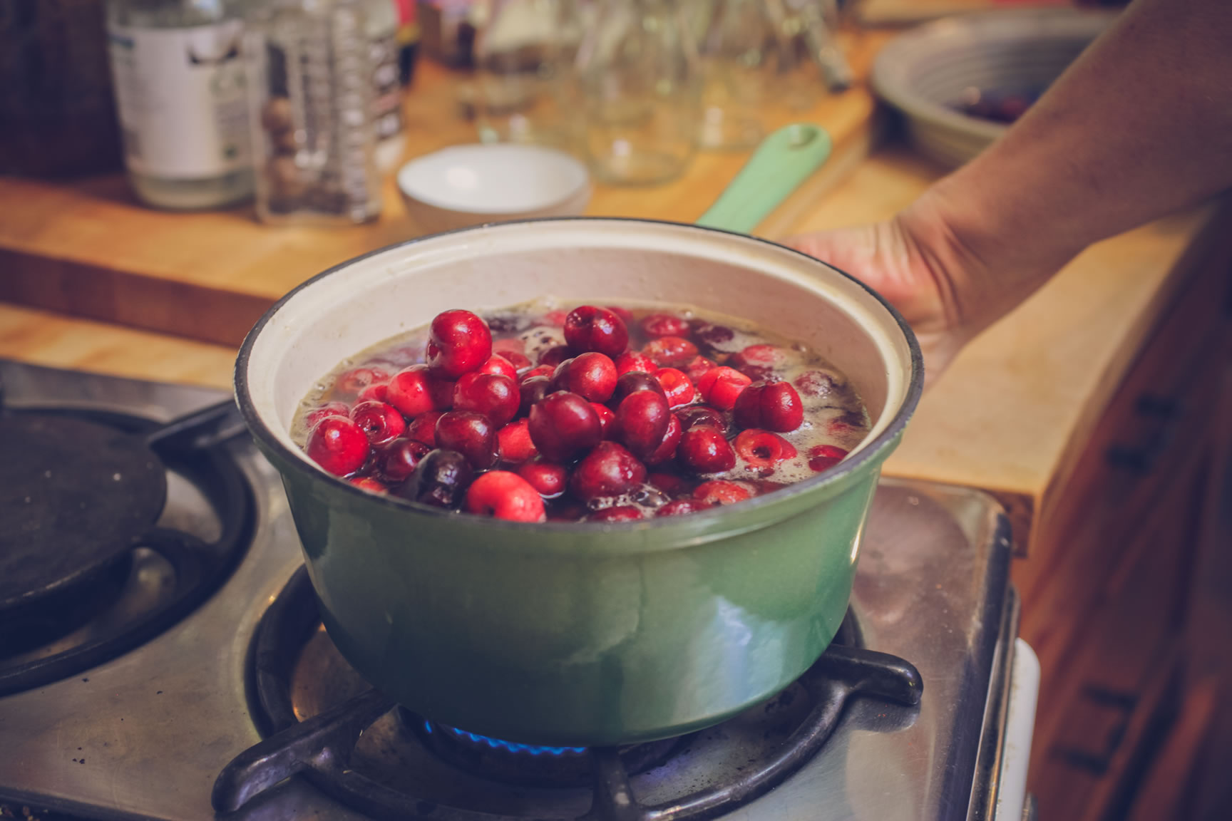 canned cherries