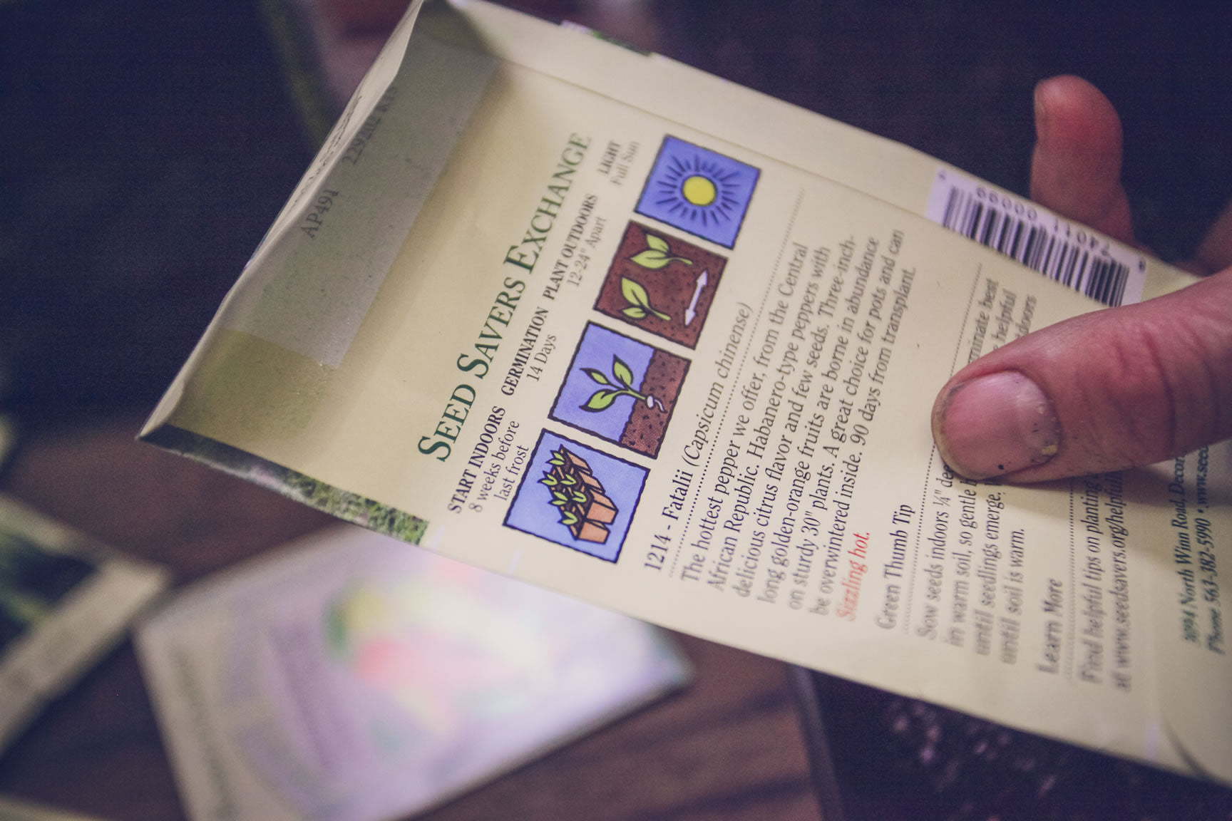 reading a seed packet