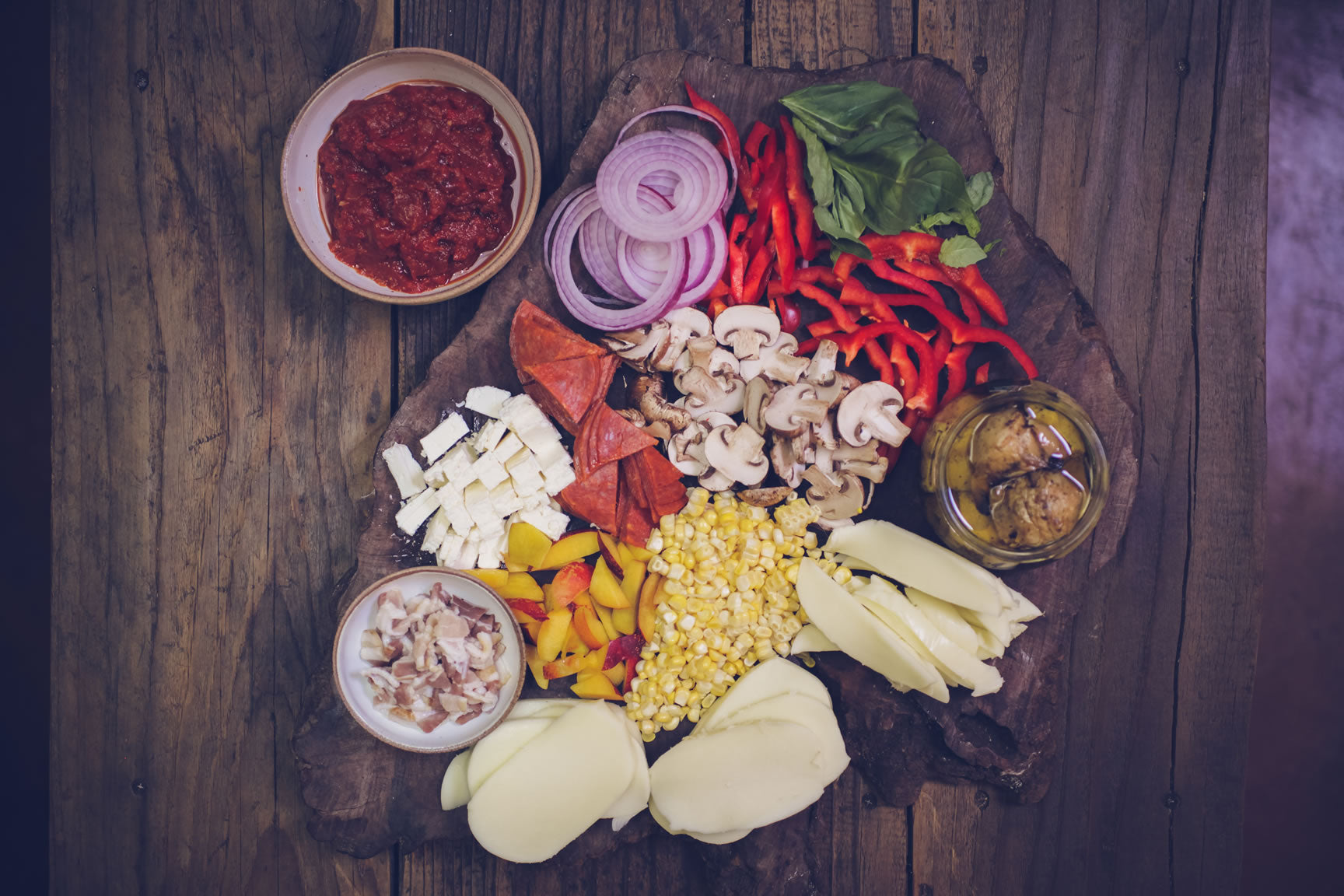 homemade pizza toppings