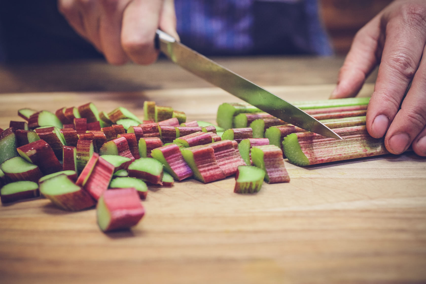 sliced rhubarb