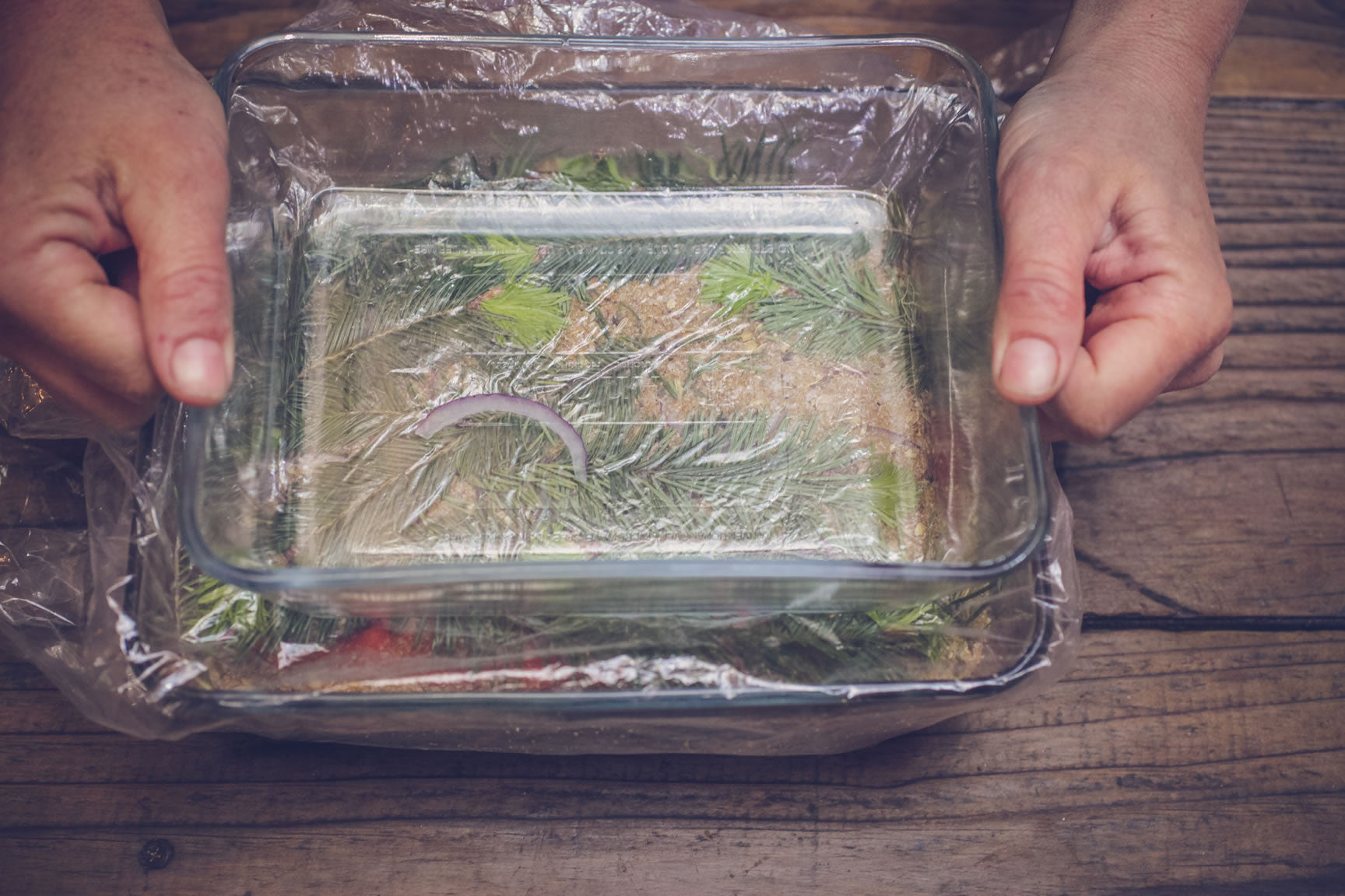 weighted baking dish