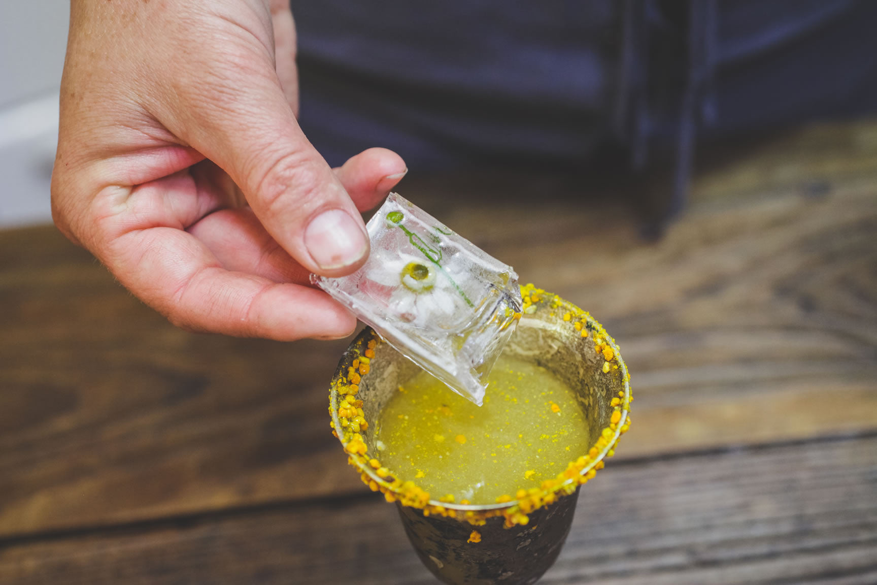 floral ice cube