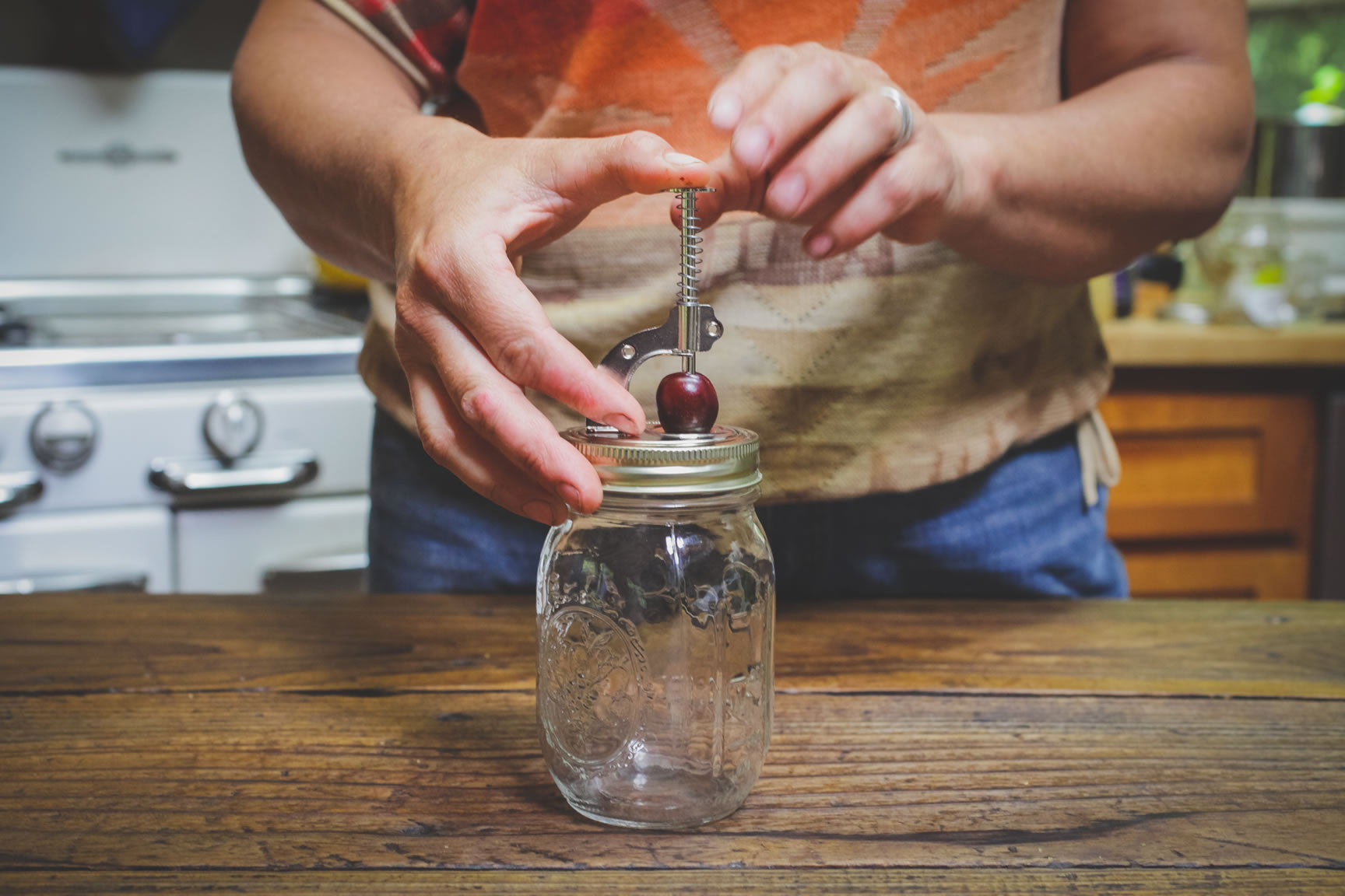 mason jar cherry pitter