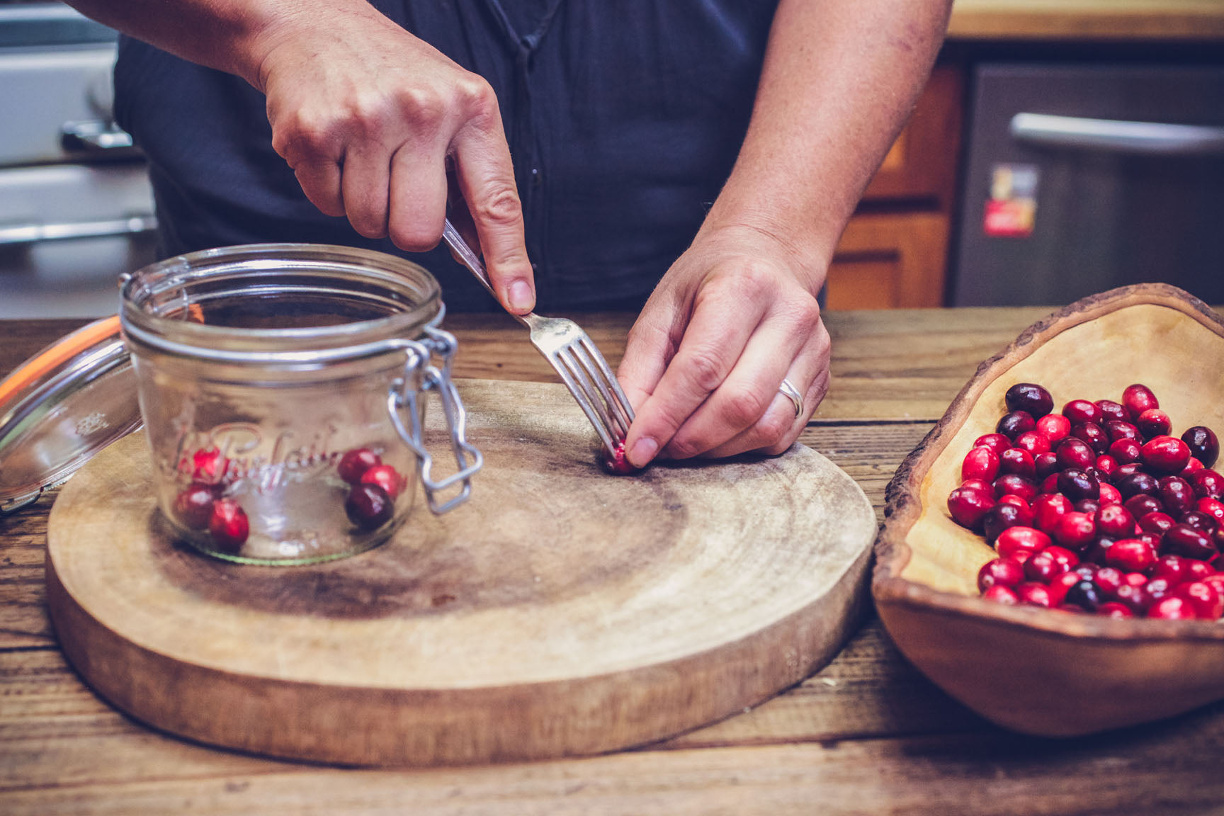 puncture cranberries