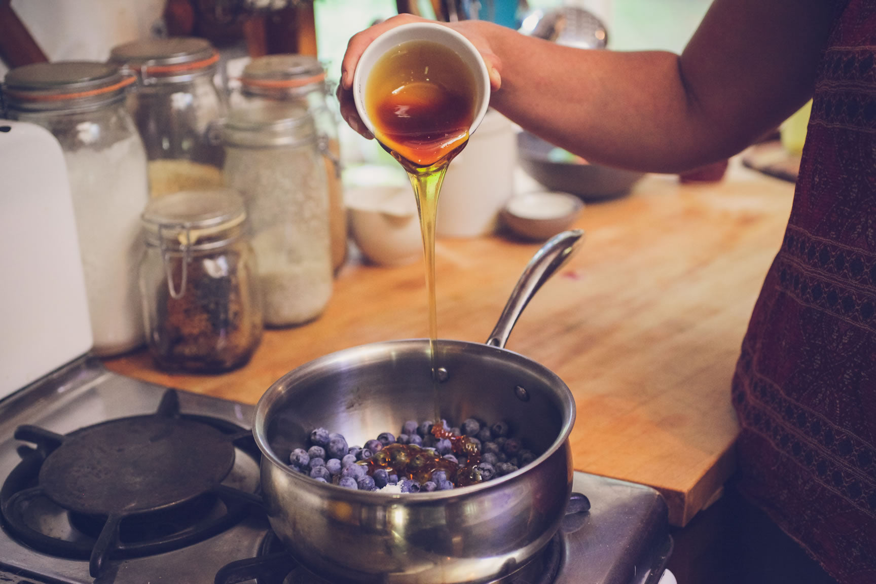 simmer in saucepan