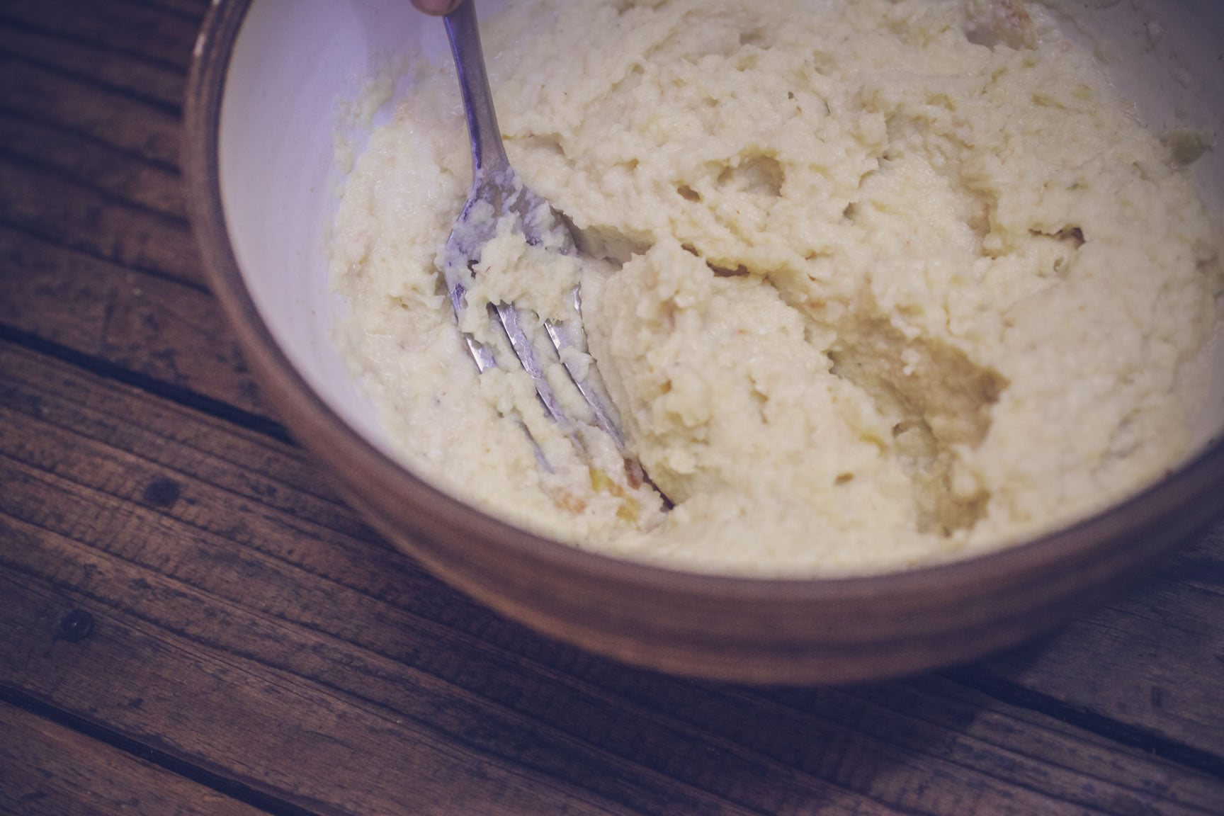 mash with a fork or food processor
