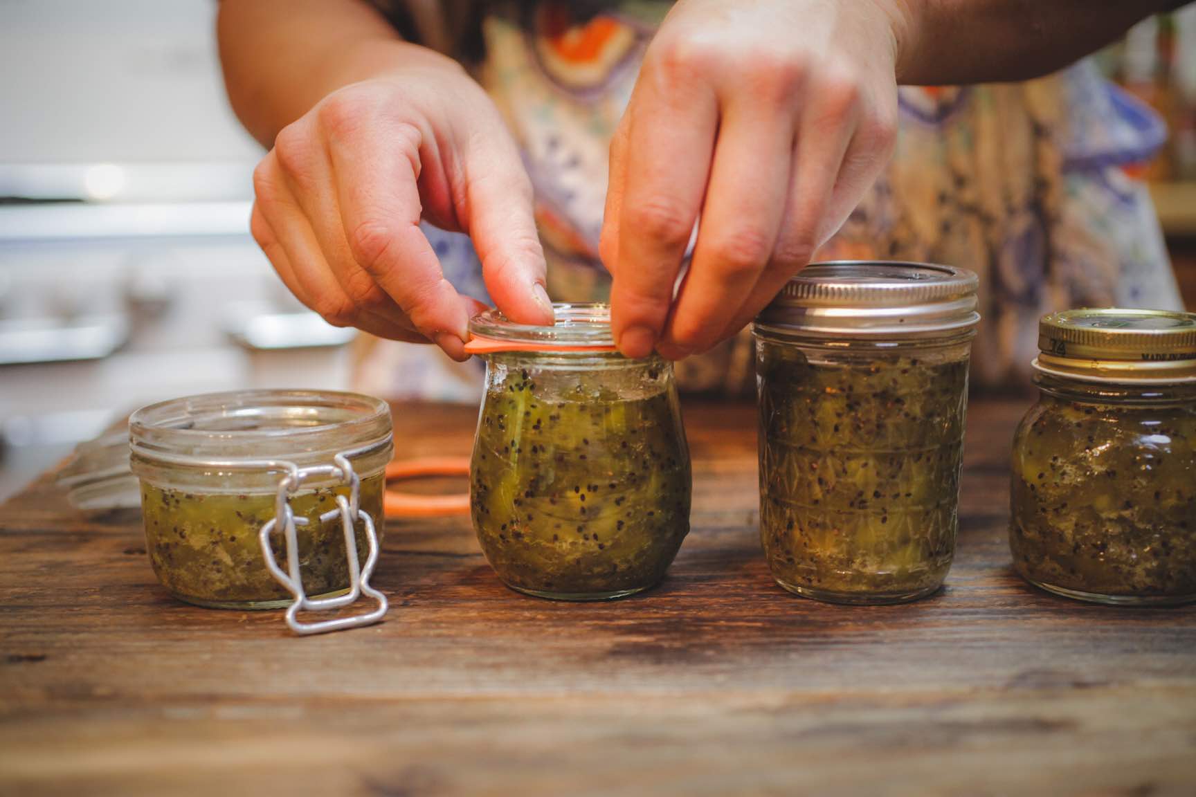 kiwi jam with lemon zest recipe - home canning and preservation