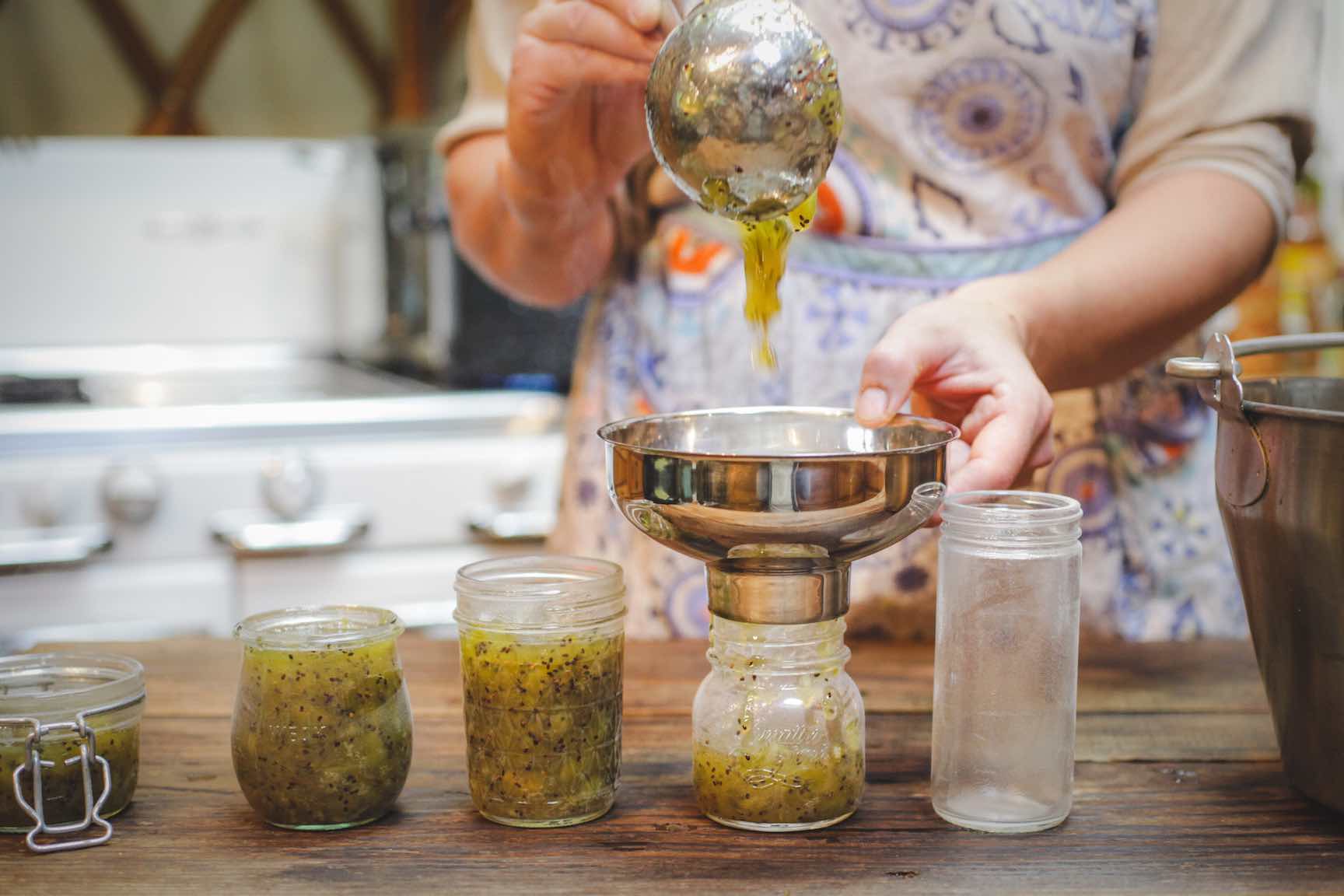 kiwi jam with lemon zest recipe - home canning and preservation