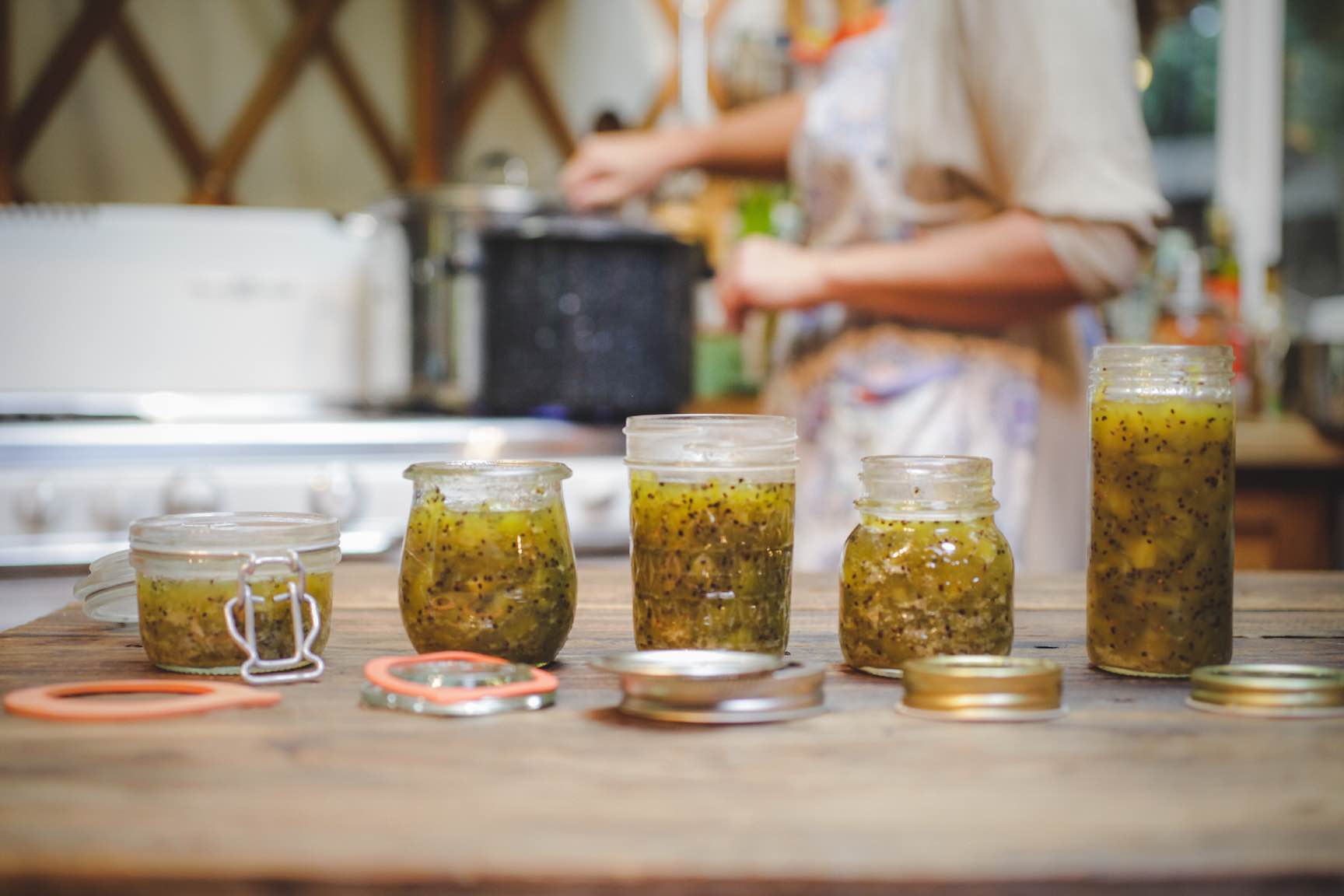 kiwi jam with lemon zest recipe - home canning and preservation