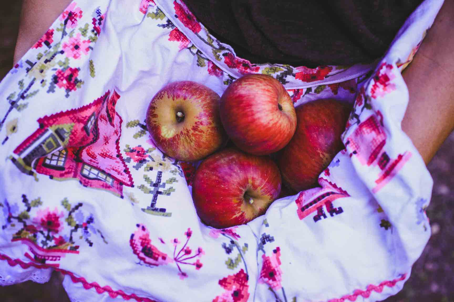 Apples in an apron