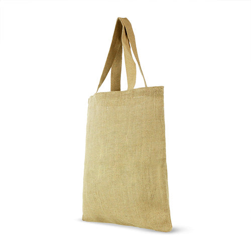 Metallic jute and cotton shopper tote