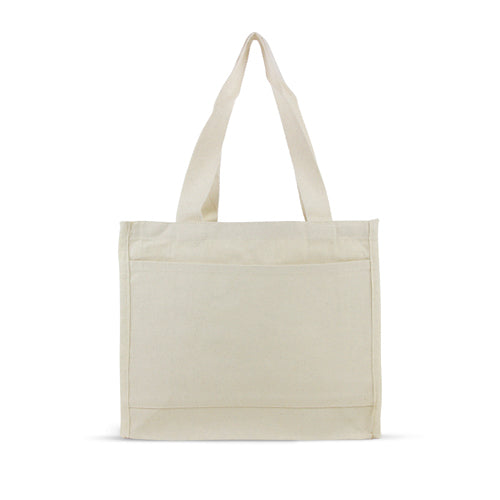 Cotton Canvas Shopping Bag w/ Pocket  Simply + Green Solutions —  Simply+Green Solutions
