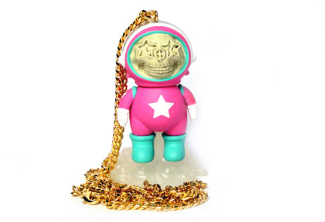 Dum English Pink Star Skull Astronaut 10 inch Figure | New