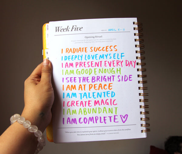 Image of Savor Beauty Planner with affirmations