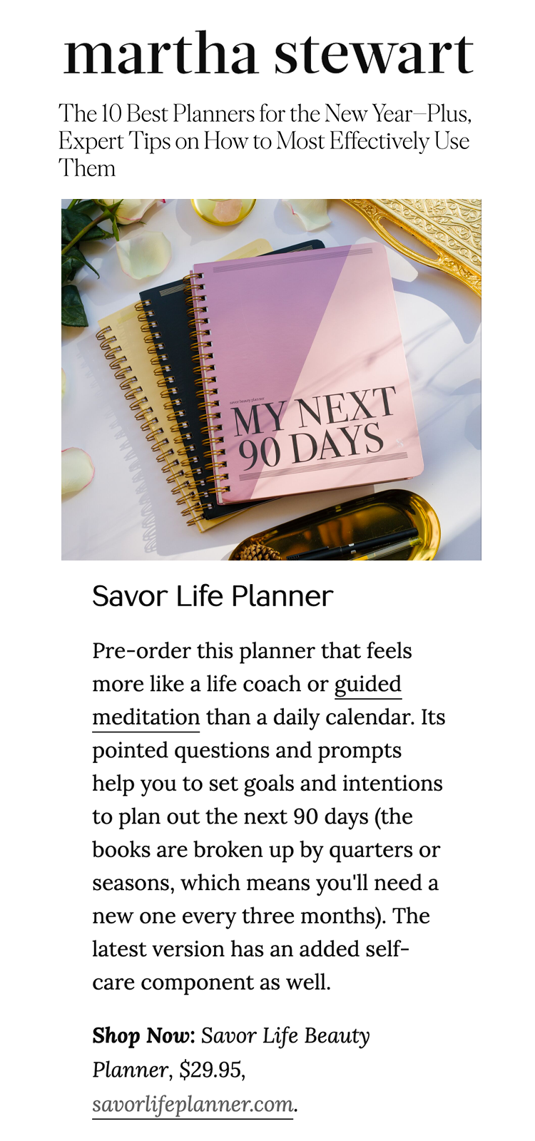 Martha Stewart: The 10 Best Planners for the New Year—Plus, Expert Tips on How to Most Effectively Use Them