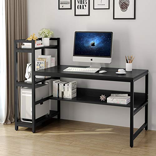 Tribesigns Computer Desk With 4 Tier Storage Shelves 60 Inch