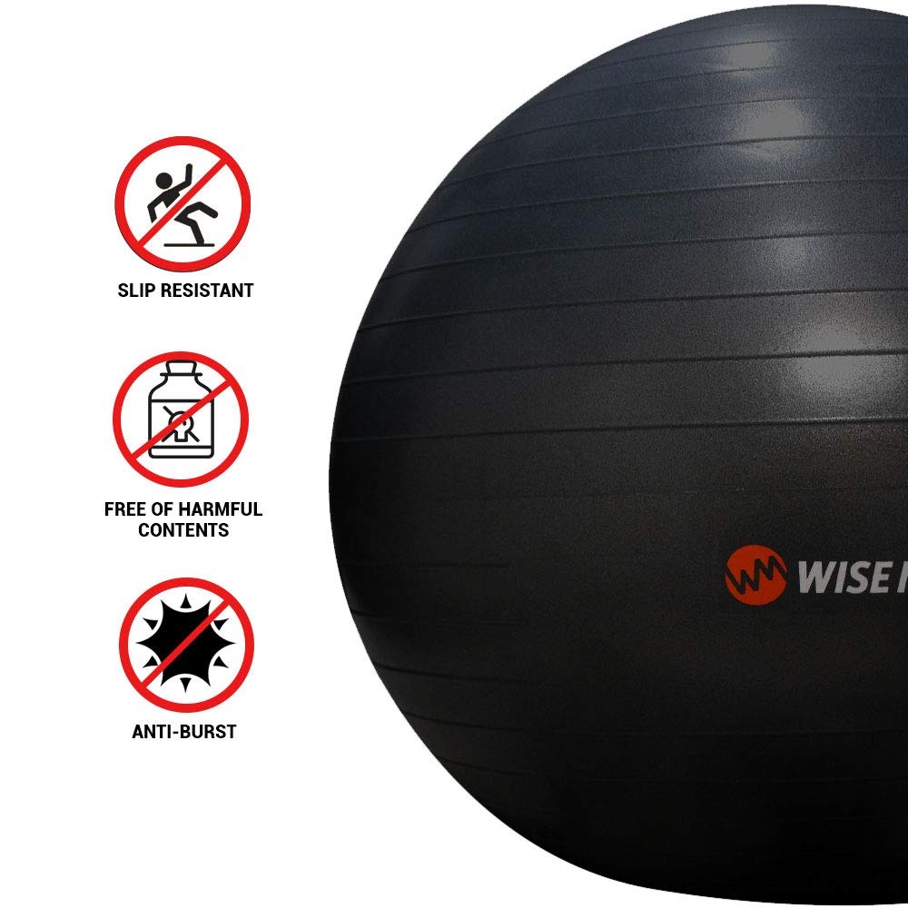 Wisemax Exercise Ball Chair Stability Yoga Balance Ball With Inflata Wufair